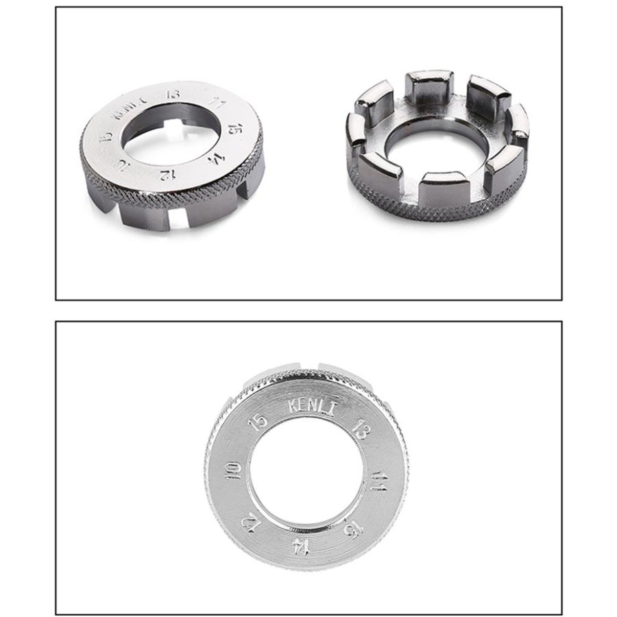 送料無料　ニップル回し マルチ　ホイールリムレンチスパナスポークツール　アジャスターセットキット 1個｜yiyi｜05