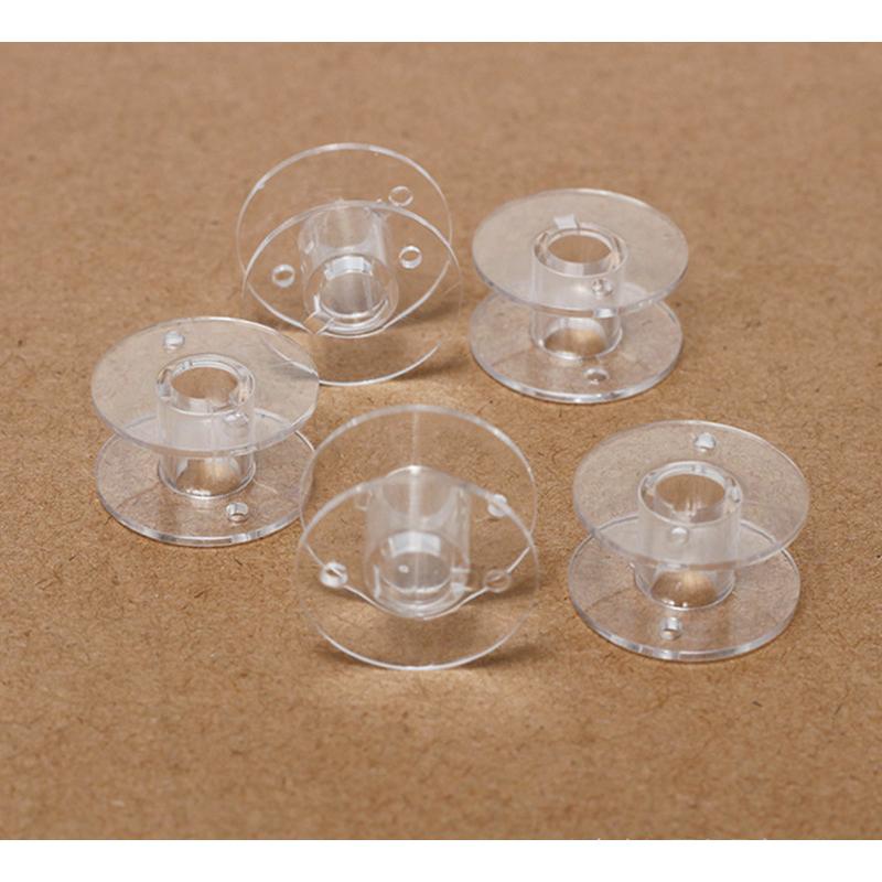 送料無料 家庭用ミシン用ボビン 10個入り 11.5mm プラスチック製 透明