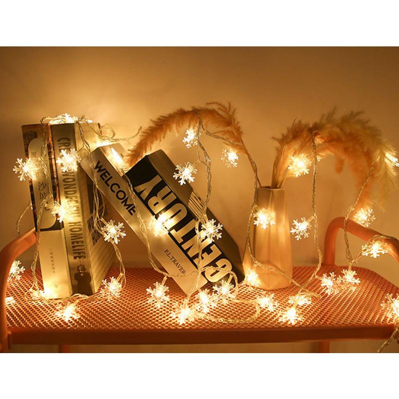 送料無料 雪の結晶 LEDイルミネーションライト 電飾LED 6M 40LED