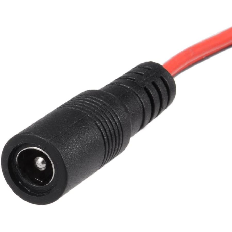 送料無料 DC電源ジャックメス-ワニ口クリップコネクタ 電源ケーブル