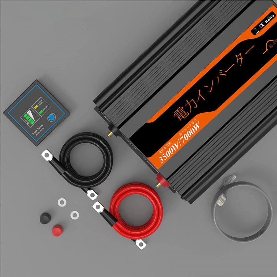 正弦波インバーター 3500W インバーター DC 12Vを100V 110V ACへ変換 