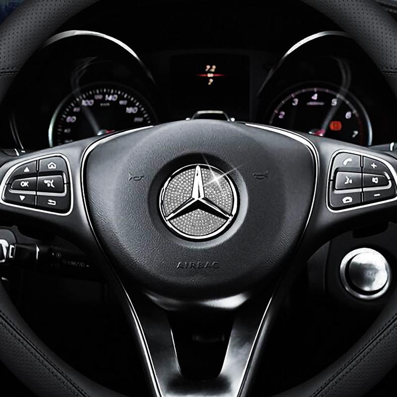 送料無料キラキラハンドルロゴステッカー ステアリングホイール