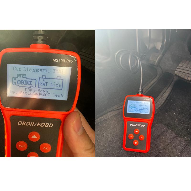 送料無料MS309 Pro OBD2 故障診断機 自動車故障診断機 バッテリー