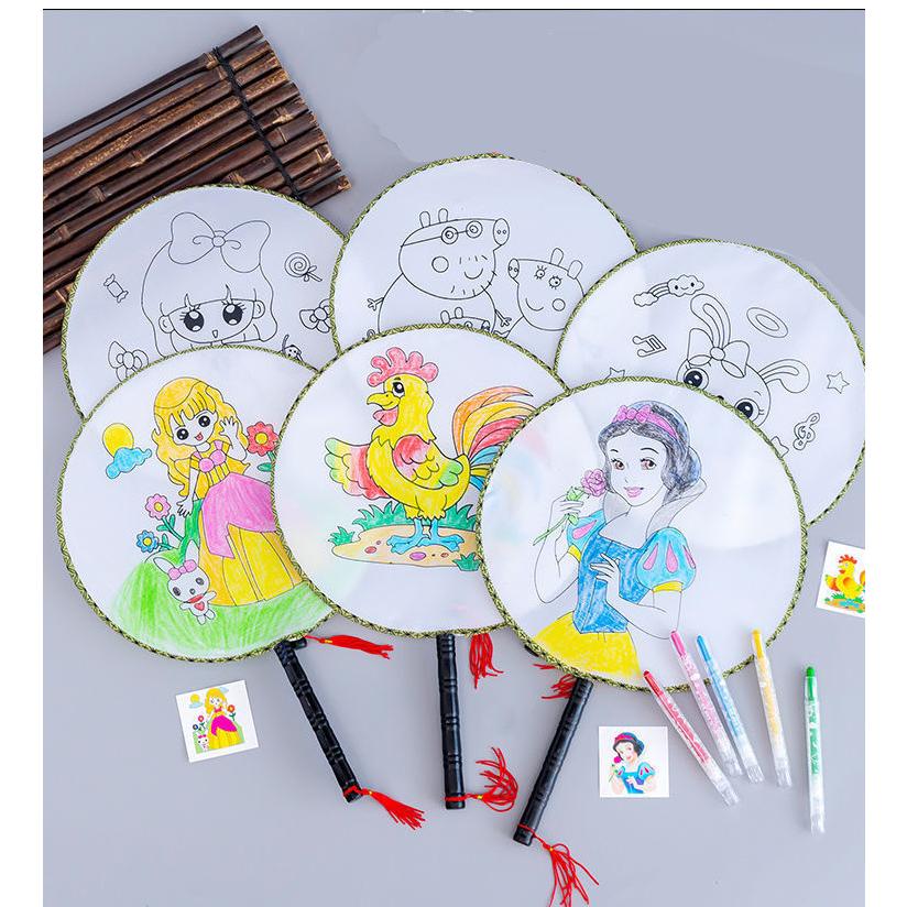 送料無料手描きうちわ 色塗りうちわ 無地うちわ DIY 絵や文字が描け