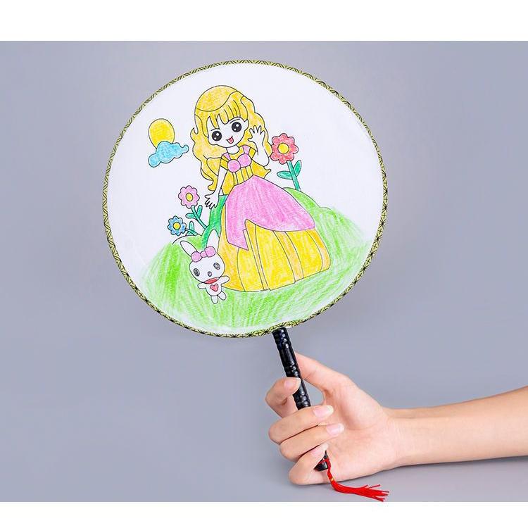 送料無料手描きうちわ 色塗りうちわ 無地うちわ DIY 絵や文字が描け