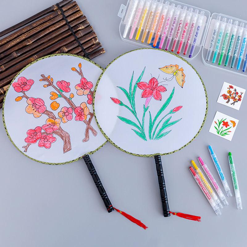 送料無料手描きうちわ 色塗りうちわ 無地うちわ DIY 絵や文字が描け