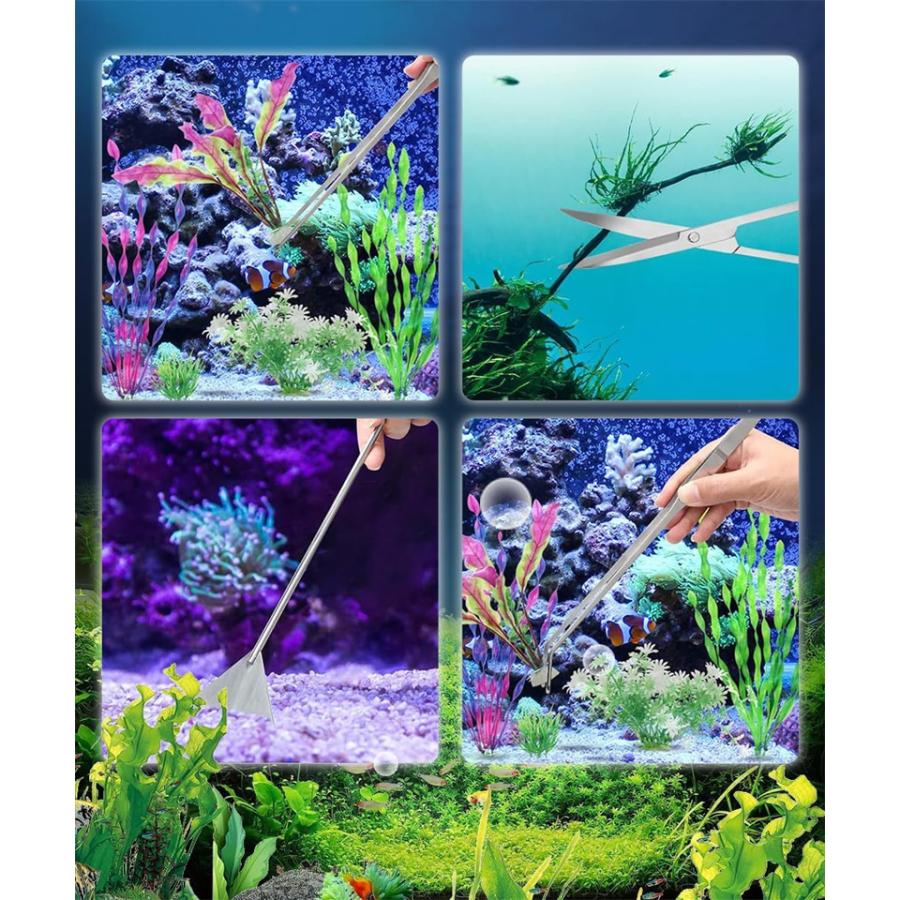 送料無料 水草トリミングセット カーブハサミ ストレートピンセット