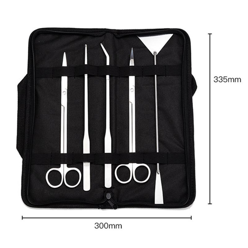 送料無料 水草トリミング 5本セット ピンセット ハサミ カーブ