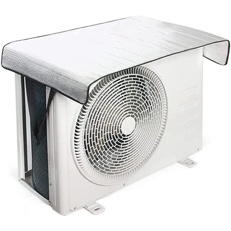 送料無料 エアコン室外機カバー 室外機日除け遮熱シート 固定用ベルト