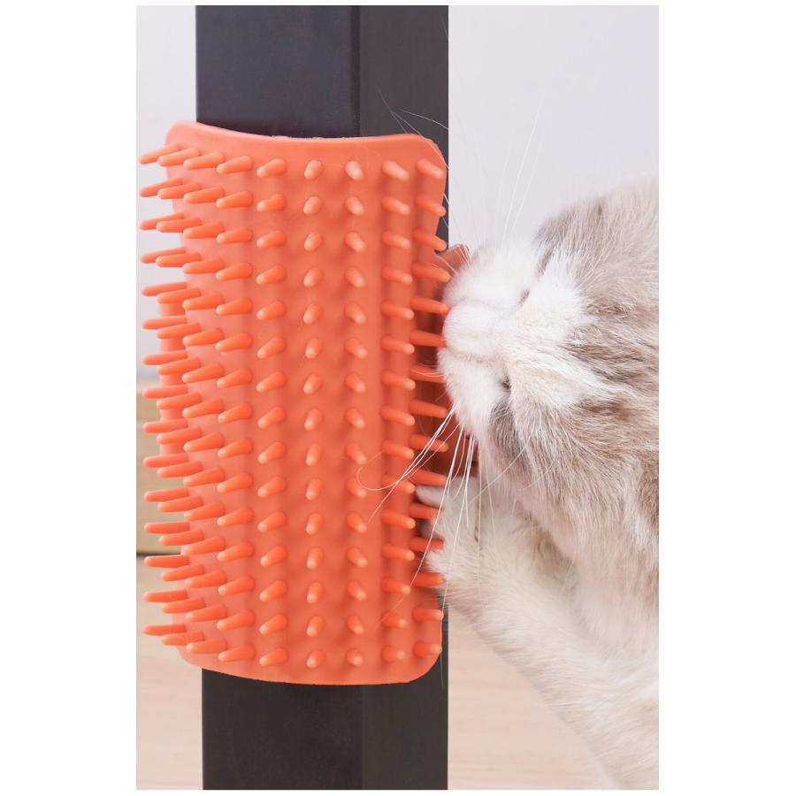 送料無料 猫ブラシ 痒み止めブラシ 抜け毛取り マッサージブラシ 取付