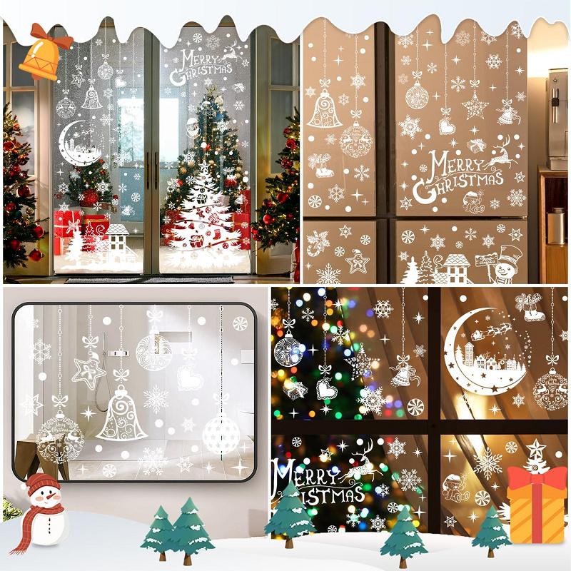 送料無料 クリスマス 窓ステッカー 窓シール 飾り 9枚 20×30CM 200pcs