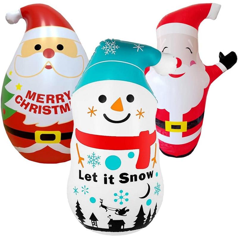 送料無料 お買い得 大きな サンタクロース 雪だるま バルーン 水重石式