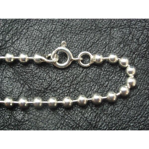 シルバー　ボール　チェーン1 40cm 　16インチ　しっかりタイプ　 | 