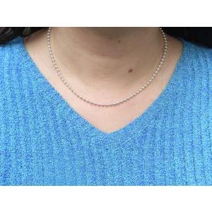 シルバー　ボール　チェーン1 40cm 　16インチ　しっかりタイプ　 |  | 02