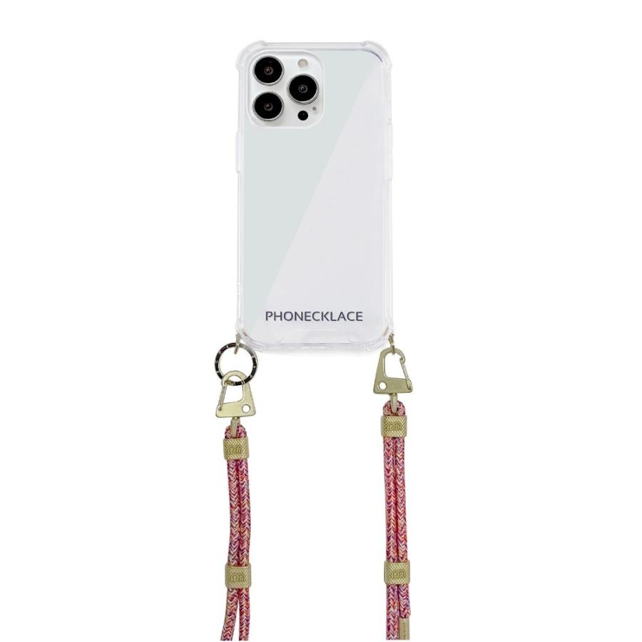 PHONECKLACE  クロスボディストラップ付きクリアケースfor iPhone 13 Pro Rainbow｜yjcardstore