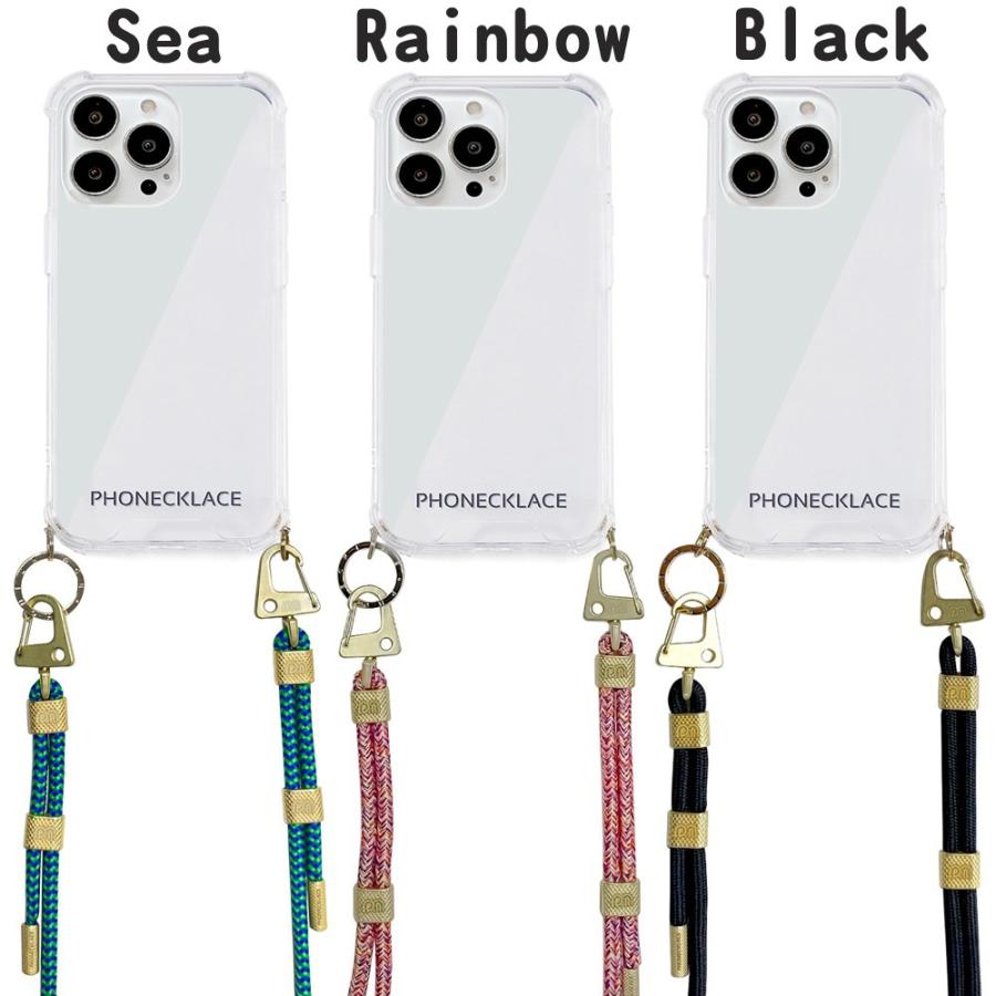 PHONECKLACE  クロスボディストラップ付きクリアケースfor iPhone 13 Pro Rainbow｜yjcardstore｜07