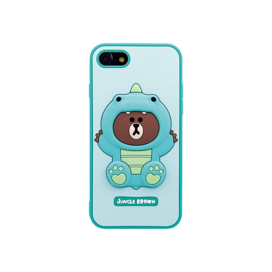 Line Friends ライン 公式 Iphone Se 第2世代 8 7 Silicon ケース カバー 耐衝撃 おしゃれ かわいい シリコン ダイノブラウン Paypayカード公式ストア 通販 Yahoo ショッピング