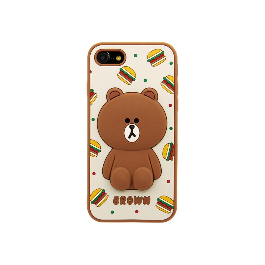 Line Friends ライン 公式 Iphone Se 第2世代 8 7 Silicon ケース カバー 耐衝撃 おしゃれ かわいい シリコン ハンバーガーブラウン Paypayカード公式ストア 通販 Yahoo ショッピング