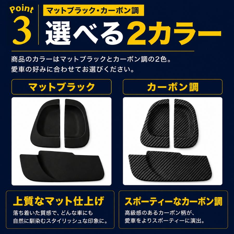 ハイエース 200系 ドアハンドルプロテクター 6P パーツ 傷防止 ドア