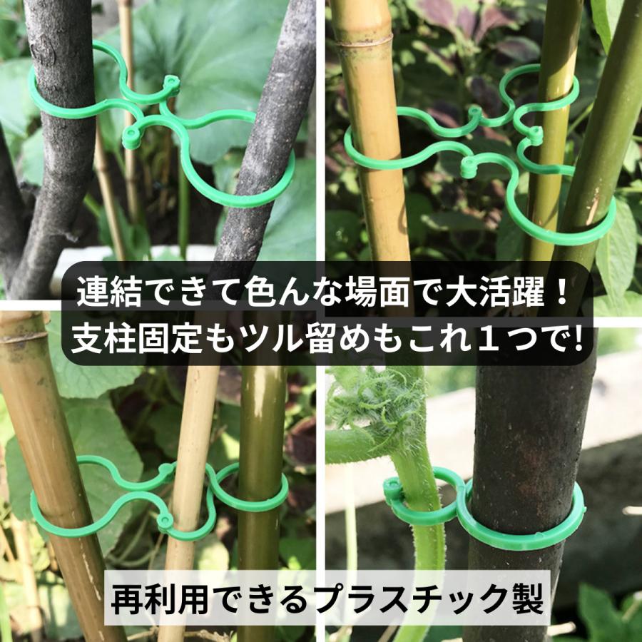 支柱誘引クリップ イボ竹 クリップ 植物支柱リング 支柱連結 つる固定