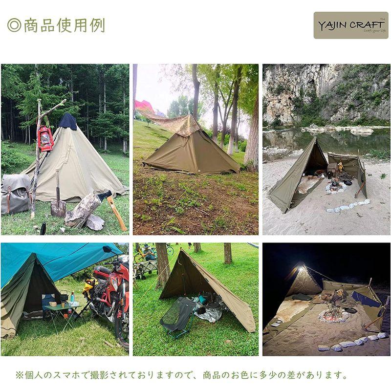 YAJIN CRAFT 軍幕テント ワンポールテント ソロテント TCテント スカート付 二股化 煙突穴付 ダブルジッパー CRAFT 軍幕テント ワンポールテント ソロテント TCテント スカート付 二股化 煙突穴付 ダブルジッパー