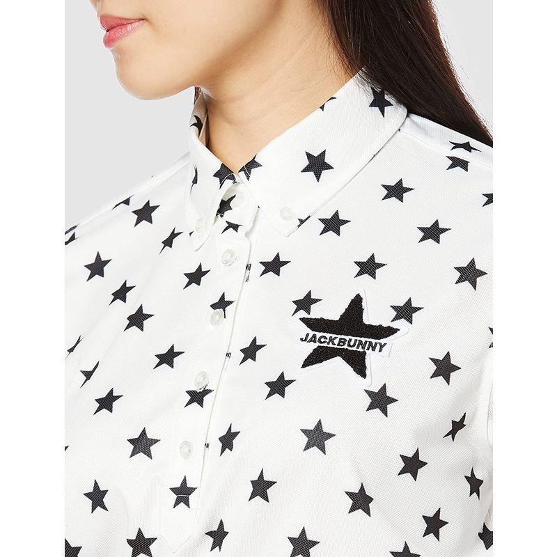 【新品 30%off 送料無料】 ジャックバニー レディース 長袖 ポロシャツ (星柄プリント) / ゴルフ / 263-1261948 ホワイト 2 L 【1582119654】(10170円)