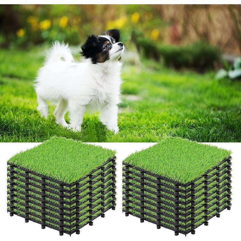 VAIIGO ジョイント式 人工芝生 ベランダ 庭 30cm×30cm 18枚セット (約1畳分) リアル人工芝水やり・肥料・草取り不要 本 ベランダ 30cm×30cm ジョイント式 人工芝生 庭 18枚セット 約1畳分 リアル人工芝水やり 肥料 草取り不要 本 約