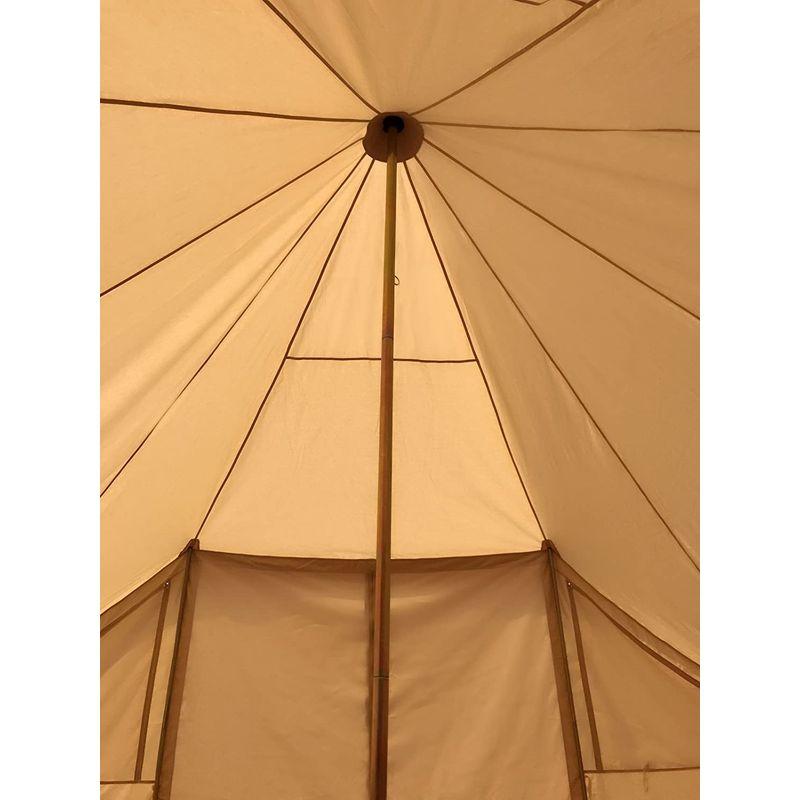 ★最終価格★ Cozy house bell tent 10人用大型屋外用防水コットンキャンバスオールシーズンズキャンプテント 【1106104765】(40337円)