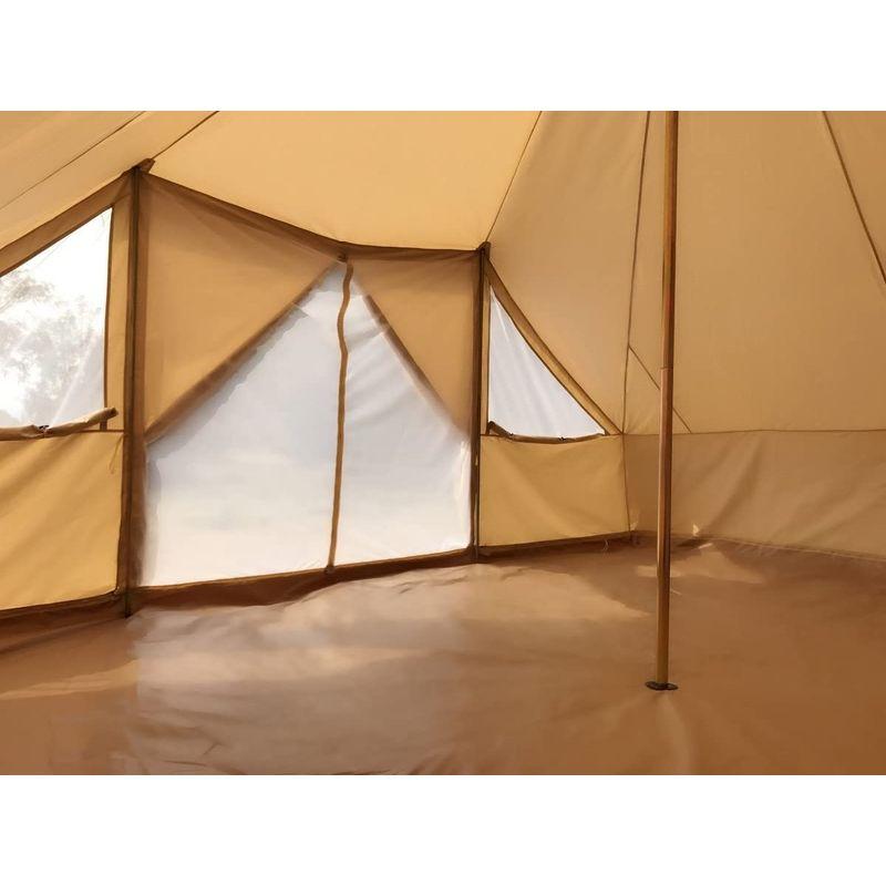 ★最終価格★ Cozy house bell tent 10人用大型屋外用防水コットンキャンバスオールシーズンズキャンプテント 【1106104765】(40337円)