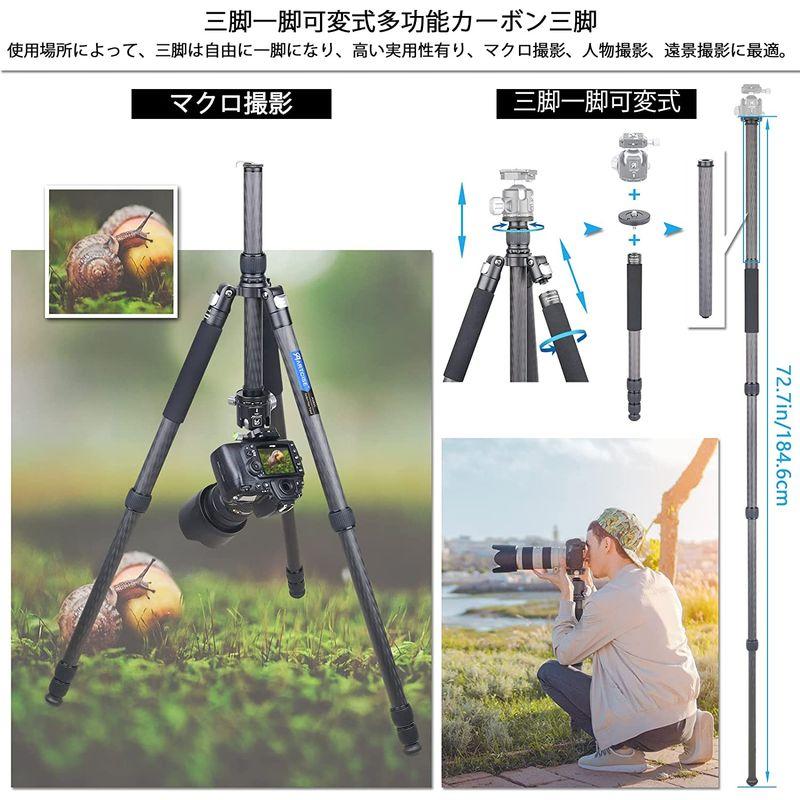 カーボン三脚 ARTCISE軽量トラベル三脚 2021年 デザイン (85C（雲台なし）) ARTCISE軽量トラベル三脚 2021年 デザイン 85C 雲台なし