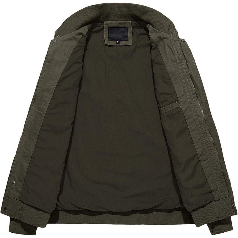 KEFITEVD　アメカジ　ジャケット　ジャンバー　ジャンパー　ブルゾン　ワーク用　綿　メンズ　ゆったり　冬服　グリーン　JP　3XL