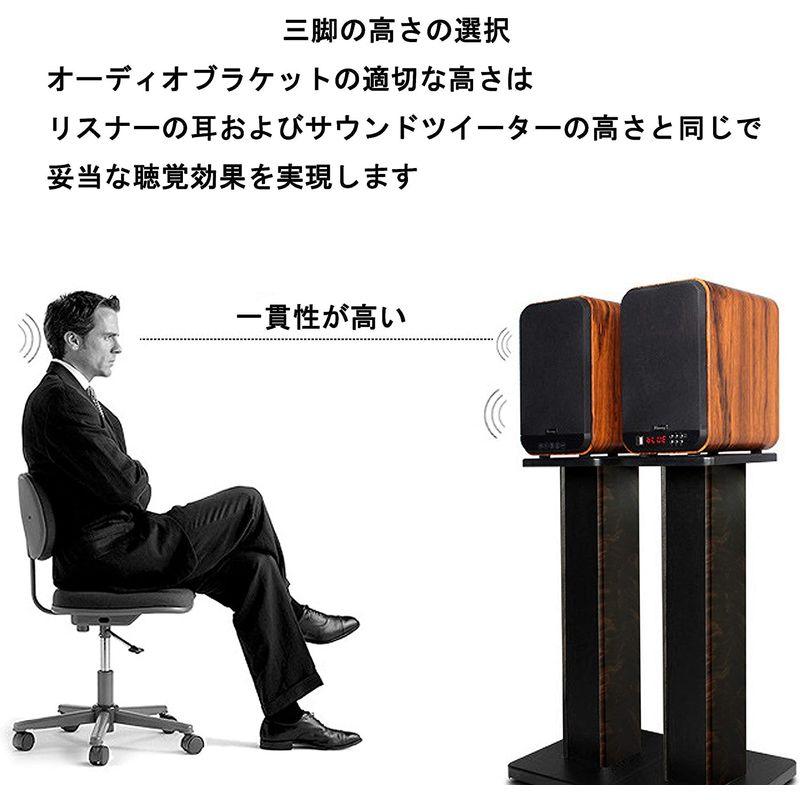スピーカースタンド 木製 台型 高さ80cm 小型スピーカー用 組み立てカンタン 2台1組 木製 台型 高さ80cm 小型スピーカー用 組み立てカンタン 2台1組 cm