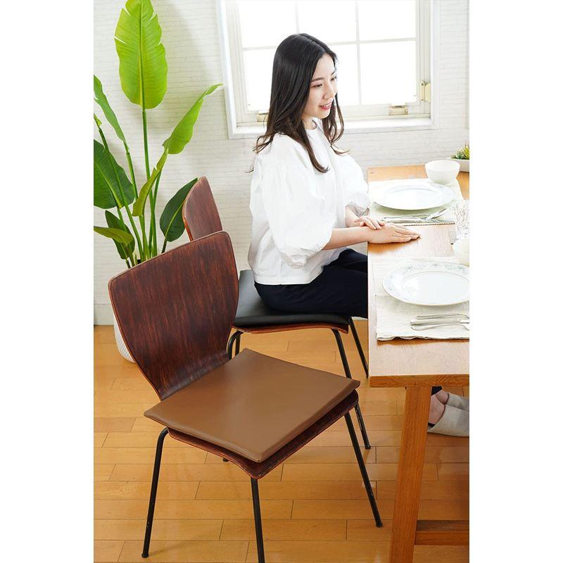 【公式】 金鵄 レザークッション 低反発 高反発 座布団 コラム (40x40x2.5， ブラウン 10枚) 【LW1702396902】(10945円)