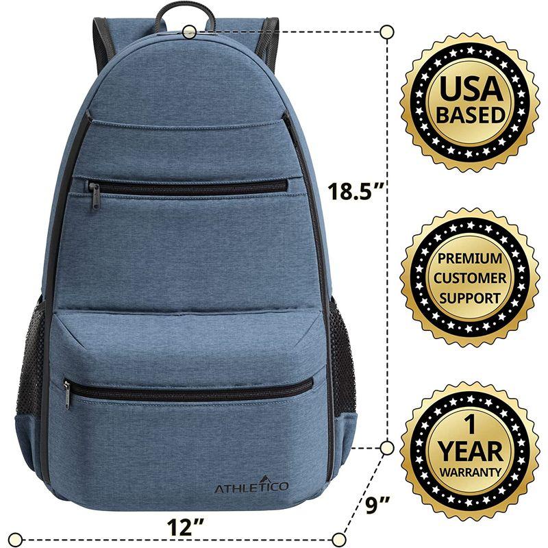 Athletico City テニスバッグ ? テニスバックパック メンズ&レディース テニスラケット2本とシューズを収納 ? テニスラケッ City テニスバッグ テニスバックパック メンズ&レディース テニスラケット2本とシューズを収納 テニスラケッ