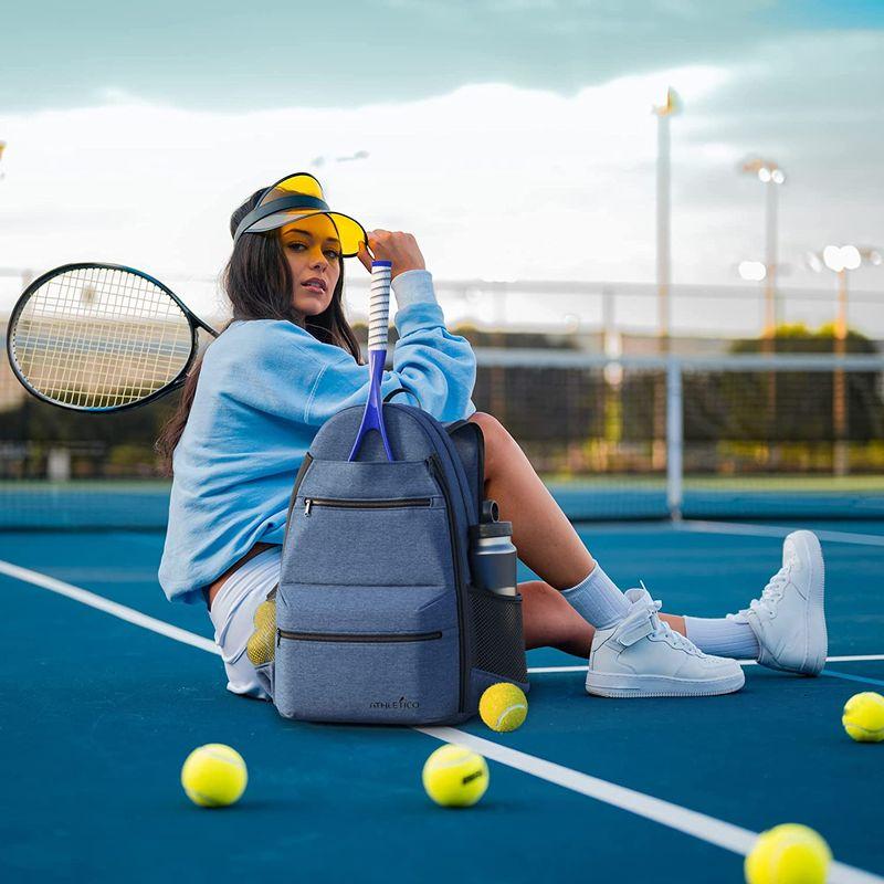 Athletico City テニスバッグ ? テニスバックパック メンズ&レディース テニスラケット2本とシューズを収納 ? テニスラケッ City テニスバッグ テニスバックパック メンズ&レディース テニスラケット2本とシューズを収納 テニスラケッ