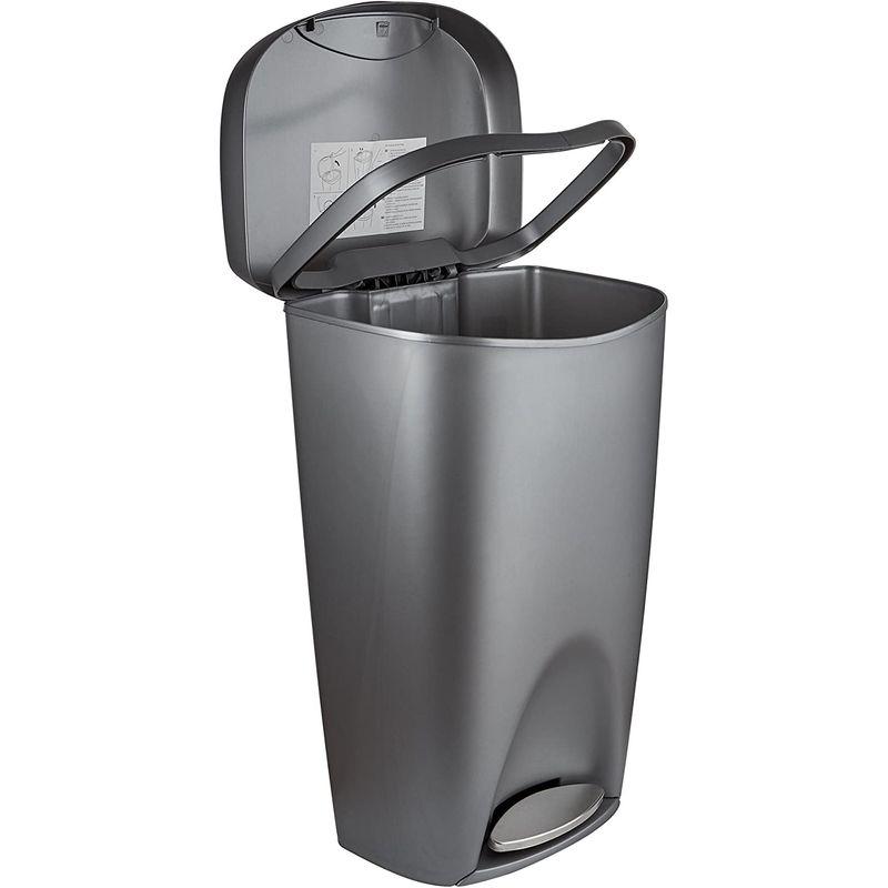 umbra ペダル式ゴミ箱 ペール 大容量 ごみ箱 ダストボックス ニッケルシルバー 50L ブリムカン 2084200410 50L ペダル式ゴミ箱 ペール 大容量 ごみ箱 ダストボックス ニッケルシルバー ブリムカン サイズ