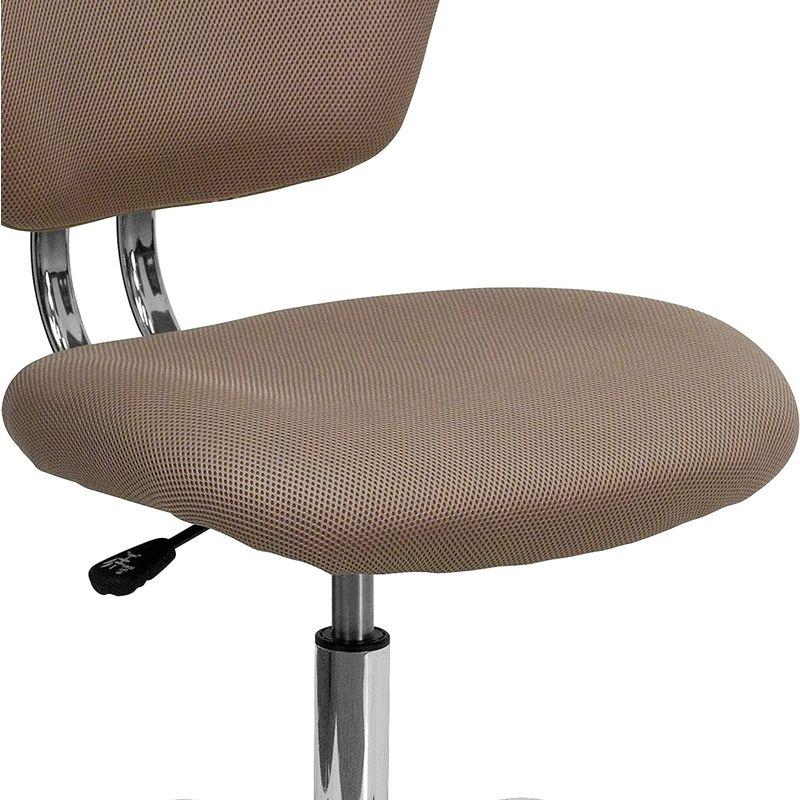 フラッシュファニチャー(Flash Furniture) ミッドバック 回転式タスクオフィスチェア コーヒーブラウンメッシュ パッド入り ク Flash Furniture ミッドバック 回転式タスクオフィスチェア コーヒーブラウンメッシュ パッド入り ク