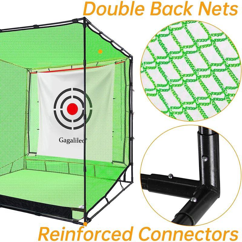 匿名配送 Galileo ゴルフネット ヒッティング ケージ 練習 ドライビングネット 屋内 屋外 高衝撃 ダブルバックストップ ターゲットトレーニン 【TM3129292348】(114122円)