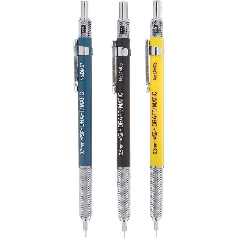 Alvin dm357?C Draftmatic Mechanical Pencils、3のセット、dm03?dm05