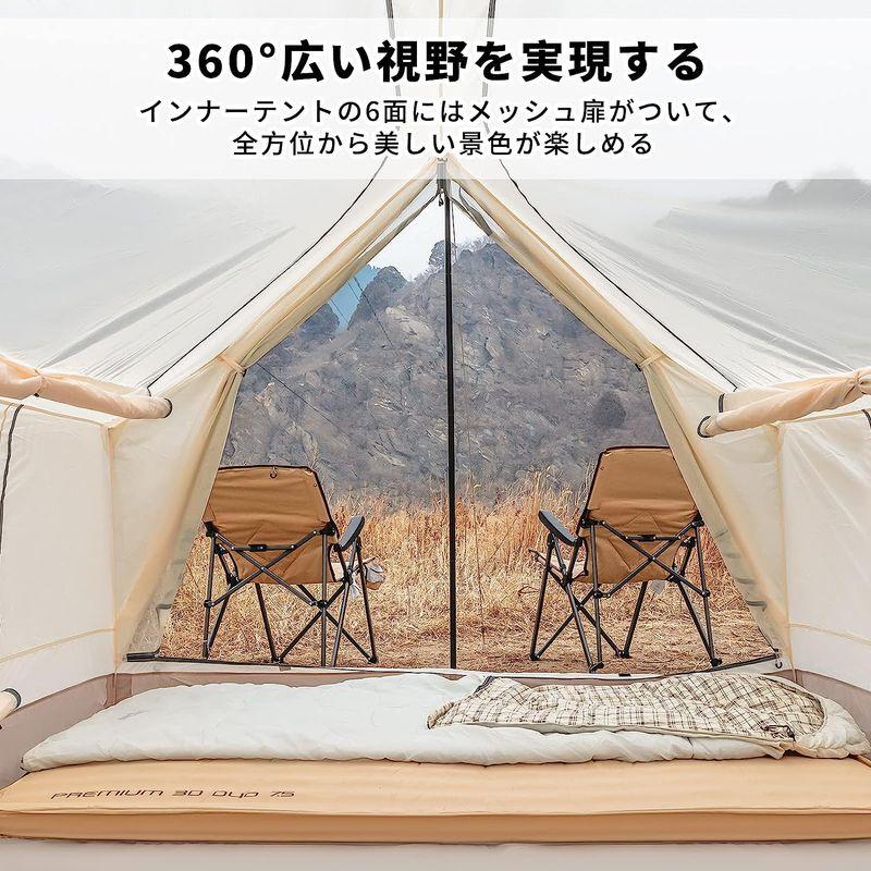 正規品 KingCamp ハウステント キャンプ ファミリーテント 3?5人用 360°視野 大型テント 防虫 通気 UVカット 耐水 アウトドア 【OC7959085944】(29026円)