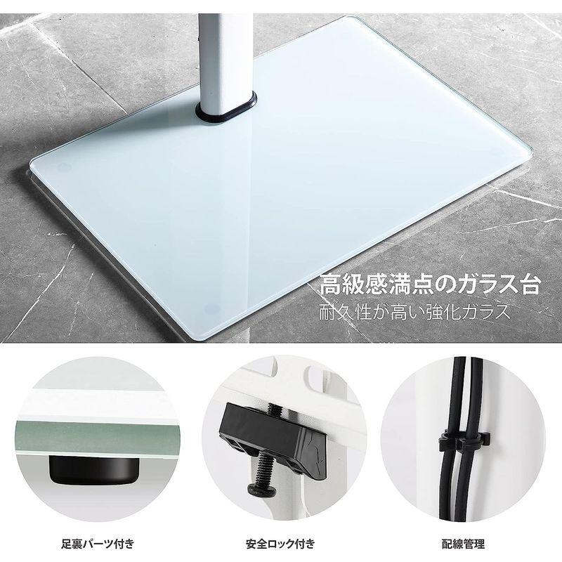 FITUEYES テレビスタンド 32?60インチ対応 壁寄せテレビスタンド AVアクセサリ 高さ調節可能 ラック回転可能 白 F02A14 テレビスタンド 60インチ対応 壁寄せテレビスタンド AVアクセサリ 高さ調節可能 ラック回転可能 白 F02A14