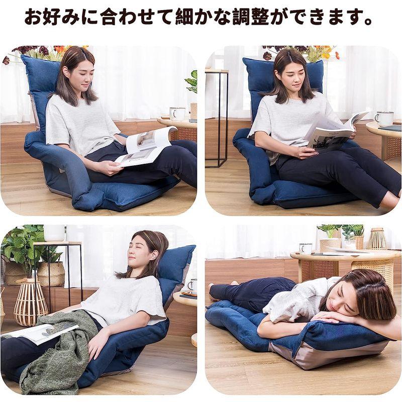 WAVV 座椅子 ひじ掛け付き ハイバック 低反発 背もたれ・頭部 14段階調整 肘掛けリクライニングに連動 1人掛け フロアチェア 座椅子 座椅子 ひじ掛け付き ハイバック 低反発 背もたれ 頭部 14段階調整 肘掛けリクライニングに連動 1人掛け フロアチェア