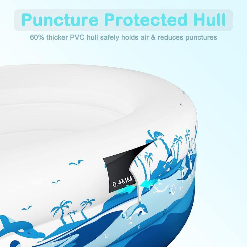 【新版】 Minosoo インフレータブルプール 130インチ x 72インチ x 22インチ インフレータブルプール 大人と子供向け シート付き ド 【EIM6458337965】(23553円)