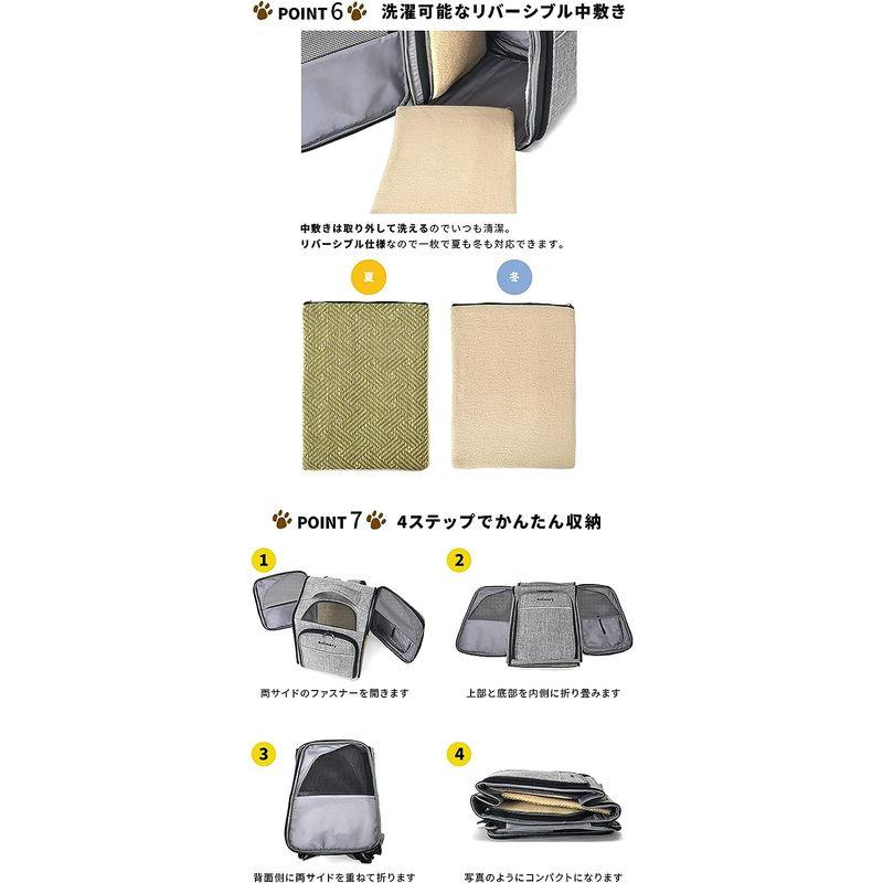 【希少】 Animaryペットキャリー 折りたたみ ペットキャリーバッグ リュック 猫 犬 拡張型 ブルー 【1588660276】(10216円)