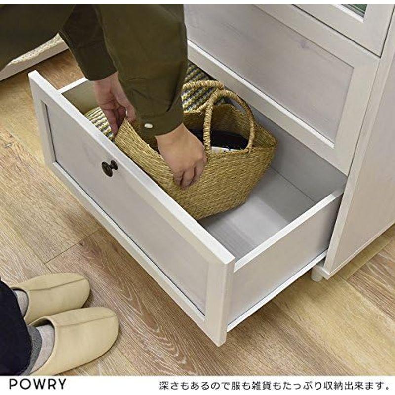 佐藤産業 POWRY チェスト 幅60cm 奥行40cm 高さ90.5cm ホワイト 3段 PW90-60H WH 幅60cm 奥行40cm 高さ90 5cm POWRY チェスト ホワイト 3段 PW90 60H WH