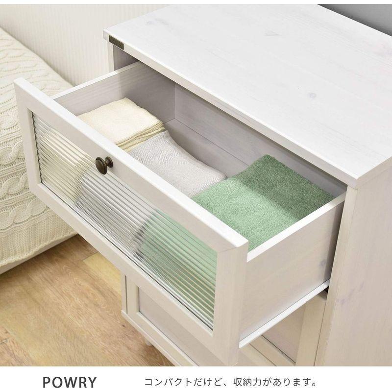 佐藤産業 POWRY チェスト 幅60cm 奥行40cm 高さ90.5cm ホワイト 3段 PW90-60H WH 幅60cm 奥行40cm 高さ90 5cm POWRY チェスト ホワイト 3段 PW90 60H WH