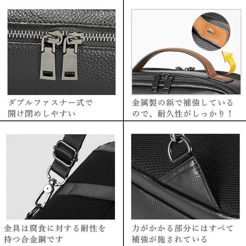 Achiyu リュック メンズ 本革 牛革 A4 大容量 多機能 レザー 革 リュックサック バックパック ビジネスリュック 人気 出張 旅 リュック メンズ 本革 牛革 A4 大容量 多機能 レザー 革 リュックサック バックパック ビジネスリュック 人気 出張 旅