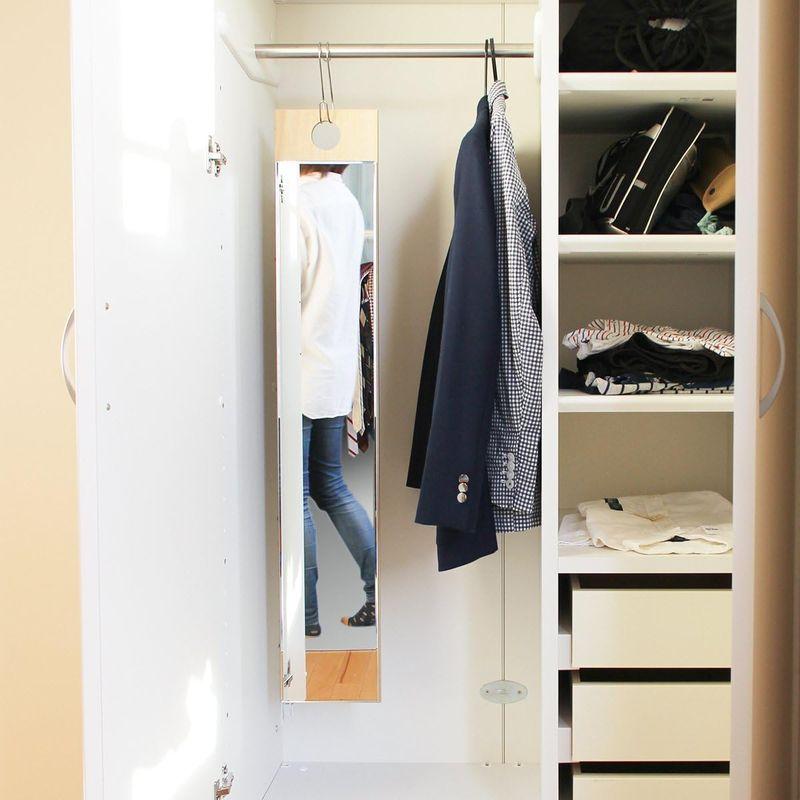 鏡 スリム 天然木 姿見鏡 全身 ミラー 北欧 ウォールナット 18×105cm スマート ミラー 木目 (ウォールナット) ウォールナット ミラー スリム 天然木 姿見鏡 全身 北欧 18×105cm スマート 木目 　