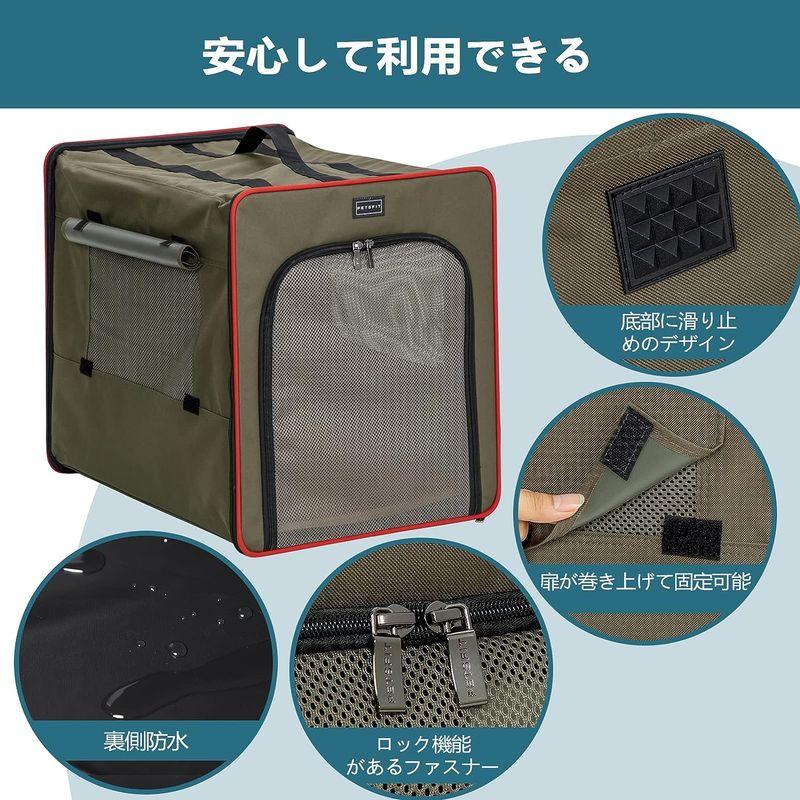 Petsfit 折りたたみペットケージ ペットハウス 犬用ソフトクレート 折りたたみ 猫 ポータブルケージ 持ち手付き 軽量 コンパクト グ 折りたたみペットケージ ペットハウス 犬用ソフトクレート 折りたたみ 猫 ポータブルケージ 持ち手付き 軽量 コンパクト グ