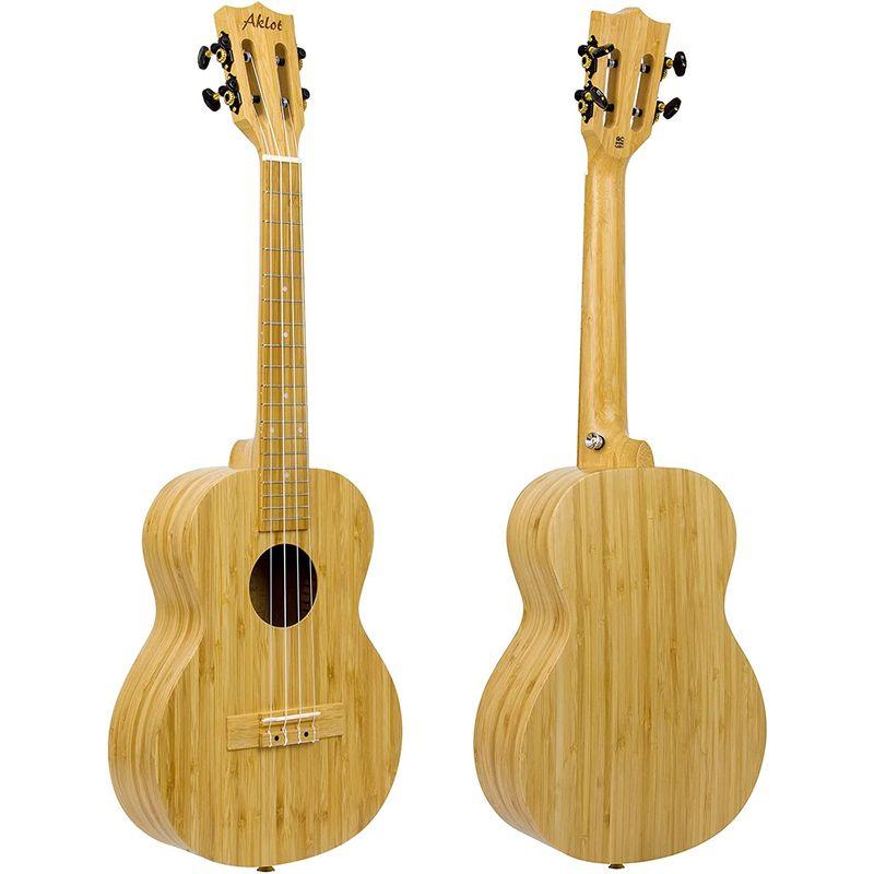 AKLOT ウクレレ 高割合ギヤペグ 初心者セット ナイロン弦 予備弦